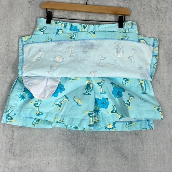 KT Golf Skort Size Zipper Sz 14 Cotton Pockets Pleats Summer Print Keneth Tool - Picture 3 of 13